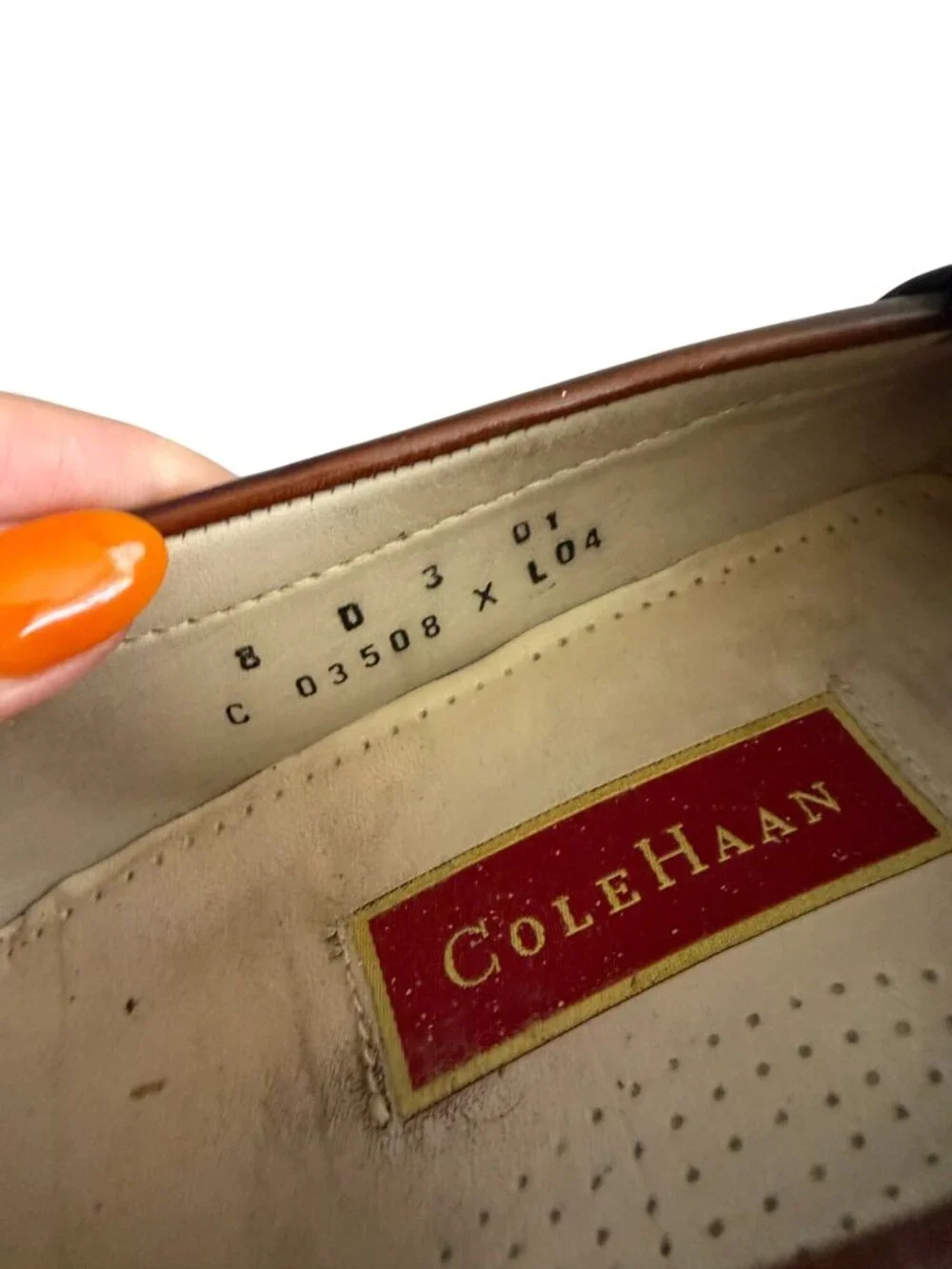 COLE HAAN City Men’s Vintage Brown Burgundy Leather Tassle Loafers Dress Shoes S